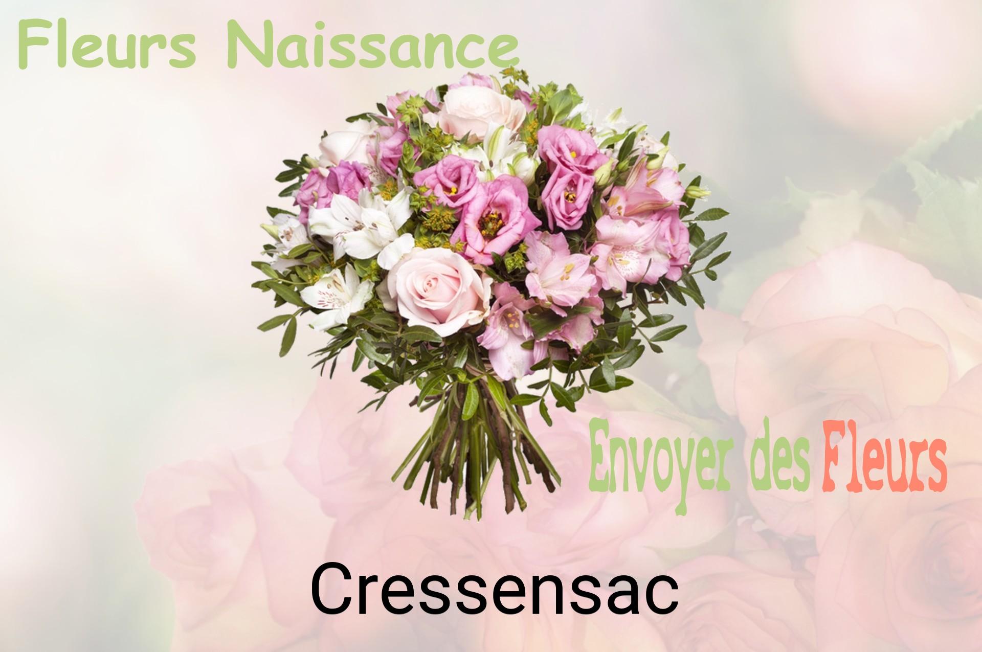 Bouquet de fleurs de naissance livré à Cressensac